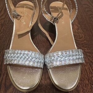Jack Rogers Silver and Gold Crystal Sandals